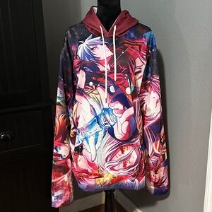 Fan Art Anime‎ Style Graphic Hoodie 3XL Colorful Fan Art Hooded Sweatshirt